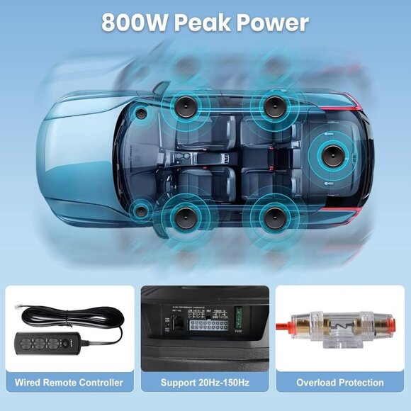 Junsun 800W 12" Car Subwoofer with Spare Tire Anti-Theft Design, Deep Bass, - Picture 8 of 9